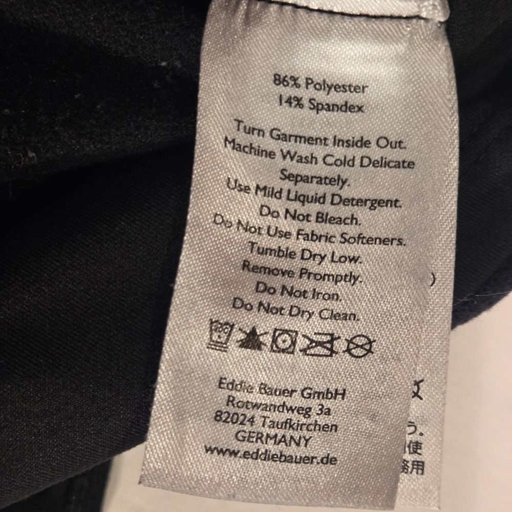 Eddie Bauer‎ Women's Fleece Lined Legging Size L High Waist Black Pockets - Picture 4 of 9
